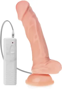 Wibrujący penis na przyssawce realistyczny wibrator dildo - 73166846