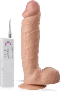 Duży żylasty penis wibrujące dildo realistyczny wibrator z przyssawką - 75675611