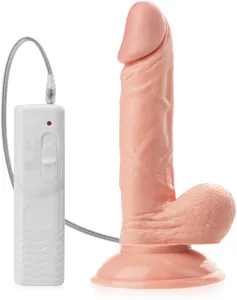 Wibrator sztuczny penis dong dildo z mocną przyssawką - 75339042