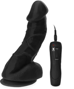 Wibrator gruby żylasty penis wygięte dildo na przyssawce - 7 funkcji - 71656789