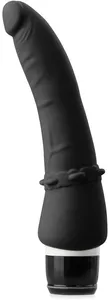 Silicone classic” czarny wibrator w kształcie penisa z pierścieniem ssd 6510268