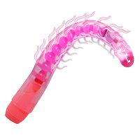 Giętki różowy wibrator ze stymulującymi wypustkami 24 cm - 78479464 - 3