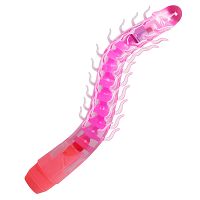 Giętki różowy wibrator ze stymulującymi wypustkami 24 cm - 78479464 - 4