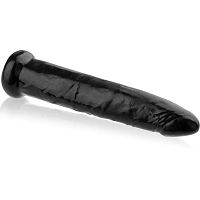 Smukłe dildo pochwowo-analne – żelowa elastyczna pałka – czarny - 84636961 - 2