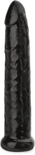 Smukłe dildo pochwowo-analne – żelowa elastyczna pałka – czarny - 84636961