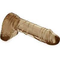 Dildo analne żelowy penis z jądrami anal plug sex korek - 74314376 - 2