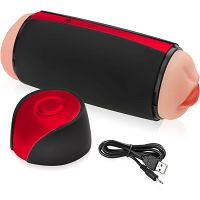 Wibrujący masturbator - 36 funkcji - 2w1 realistyczna pochwa i usta do obciągania - 72825342 - 2