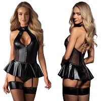 Obsessive lateksowy gorset i figi 859-COR-1 - 79874283 - 3