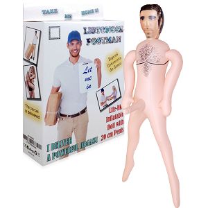 Dmuchana lalka miłości LISTONOSZ penis 20 cm - 71579101