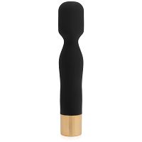 Czarny mini wand masażer 10 funkcji wodoodporny 14,5 cm - 73657780 - 2