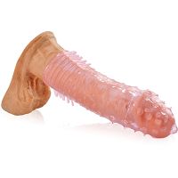 Żelowa nakładka na penisa z wypustkami - 79625373 - 2