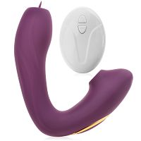 Samonośny wibrator ssący z języczkiem 10 funkcji + pilot - 73661529 - 2