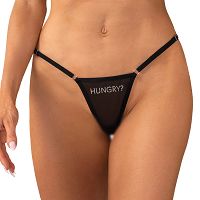 Obsessive Violami przezroczyste stringi z napisem 