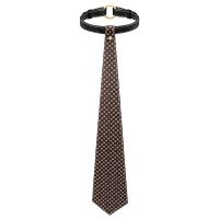 Rebellion stylowy regulowany krawat z ekoskóry ze wzorem BDSM - 74869705 - 4