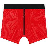 Czerwone bokserki z pierścieniem na strap-on + kieszeń na wibrator - 79378237 - 8