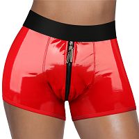 Czerwone bokserki z pierścieniem na strap-on + kieszeń na wibrator - 79378237 - 6