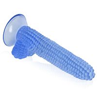 Stymulujące dildo 20 cm niebieski penis kolba kukurydzy - 79213865 - 2