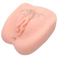 Wibrująca realistyczna sztuczna pochwa z owłosieniem + pilot - 78005976 - 2