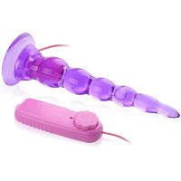 Wibrujący korek analny na pilota wąski długi plug kulkowa wtyczka – 74526580 - 2