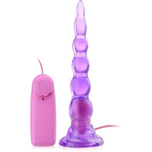 Wibrujący korek analny na pilota wąski długi plug kulkowa wtyczka – 74526580