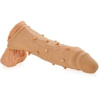Mięciutka nakładka erekcyjna z kolcami anatomiczna nasadka powiększająca penisa 4 cm - 72364914 - 2
