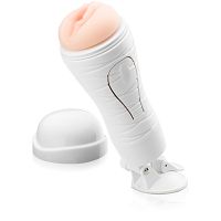 Wysokiej jakości wibrujący masturbator z przyssawką – mega stymulacja – biały – 88797346 - 4