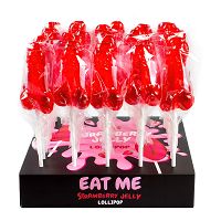 Lizak truskawkowy w kształcie penisa zabawny prezent - 79004799 - 3