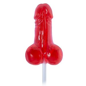 Lizak truskawkowy w kształcie penisa zabawny prezent - 79004799