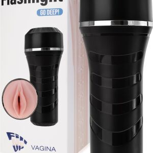 SZTUCZNA POCHWA W TUBIE Z REGULOWANYM EFEKTEM SSANIA MASTURBATOR FLASHLIGHT - 78097592