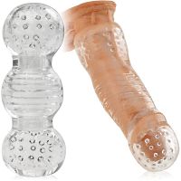 Miękki żelowy mastrubator podwójnie zwężony dla mocnej stymulacji penisa - 71302070 - 3