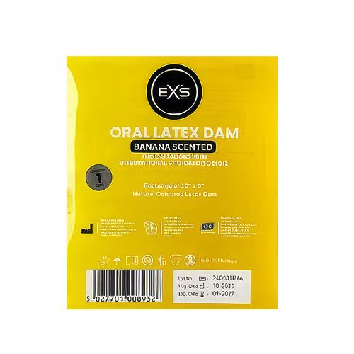 EXS lateksowy koferdam do seksu oralnego bananowy - 78565958