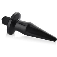 Czarny żelowy, smukły korek analny turbo wibracje 14 cm - 75247561 - 2