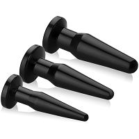 Zestaw 3 czarnych korków analnych – wrd a06-79-380 - 2