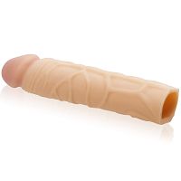 Nakładka z cyberskóry przedłużająca i pogrubiająca penisa realistyczny kształt - 74832742 - 3