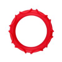 Zestaw czerwony korek analny i 3 pierścienie erekcyjne - 74632238 - 5