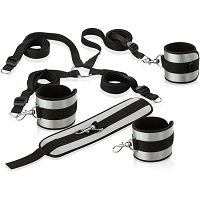 Aksamitny łóżkowy zestaw do krępowania rąk i nóg fetysz bondage bdsm sm - 58623081 - 2