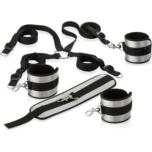 Aksamitny łóżkowy zestaw do krępowania rąk i nóg fetysz bondage bdsm sm - 58623081