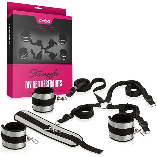 Aksamitny łóżkowy zestaw do krępowania rąk i nóg fetysz bondage bdsm sm - 58623081