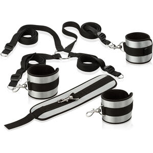 Aksamitny łóżkowy zestaw do krępowania rąk i nóg fetysz bondage bdsm sm - 58623081