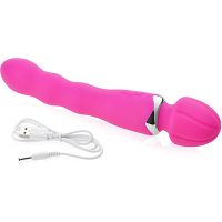 Mocny masażer + wibrator 2w1 - 36 funkcji - do pochwy anusa łechtaczki i sutków - 79370596 - 2