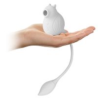 Wibrujący chomik z ssącym masażerem 100 funkcji biały - 71629685 - 4