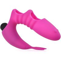 Wibrująca nakładka do palcówki nasadka na palec z wypustką do łechtaczki - 77388777 - 3