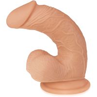 Superrealistyczne dildo z kręgosłupem sztuczny penis z jądrami na przyssawce - 76985919 - 3