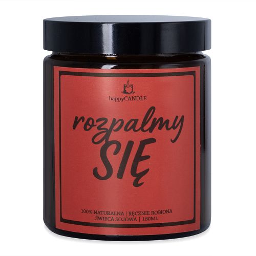 Świeca sojowa z napisem 