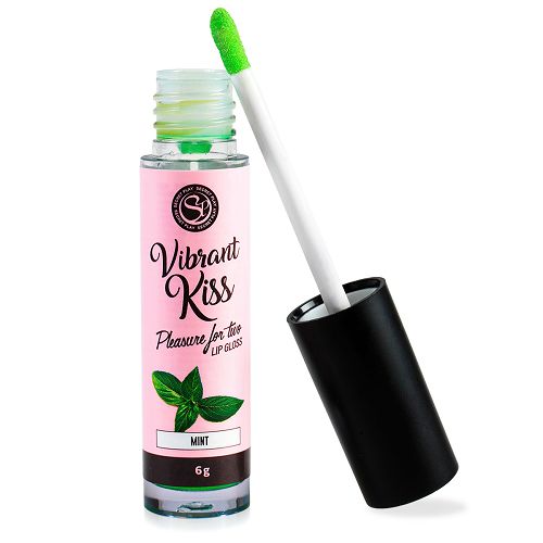 Vibrant Kiss Mint smakowy błyszczyk wibrator w płynie - 73321815