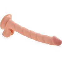 Elastyczne dildo na przyssawce długi 32cm realistyczny penis - 72882164 - 3