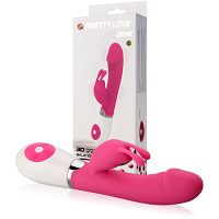 Podwójny wibrator silikonowy z króliczkiem – pretty love ”gene” - lbb 014224 - 4