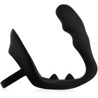 Pierścień na penisa i jądra analny strap-on cock ring z dildo - 77209672 - 3