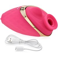 Dwusilnikowy masażer powietrzny z ssąco-wibrującym dzióbkiem i ruchomym języczkiem - 72908095 - 4