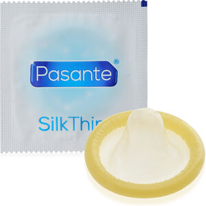 PASANTE SILK THIN - NAJCIEŃSZA PREZERWATYWA DLA NATURALNYCH DOZNAŃ - 1 SZT - 78890330